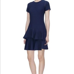Rebecca Taylor Jacquard dress in navy blue | 6